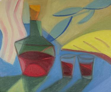 Original Cubism Food & Drink Paintings by Clarin Carnicer