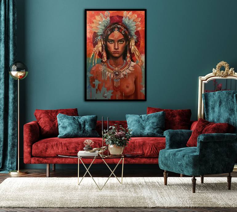 Original Figurative People Painting by Sujith Dickmadugodage
