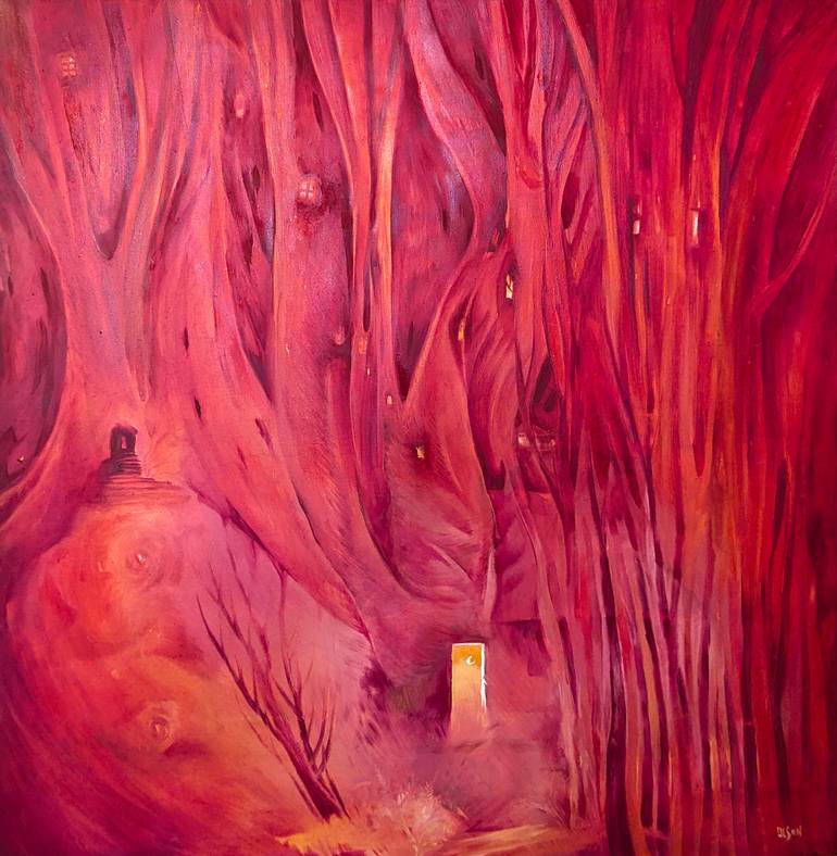 Original Abstract Painting by Olha Kriuchkovska | Abstract Art on Canvas | On the Way Home