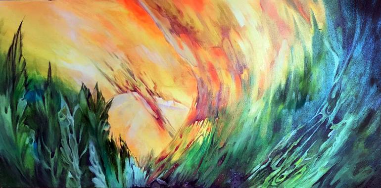 Original Abstract Expressionism Abstract Paintings by Olha Kriuchkovska