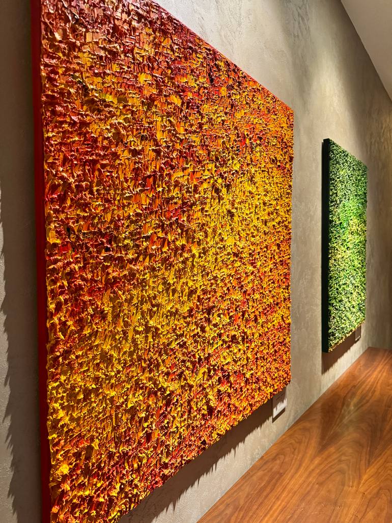 Original Abstract Expressionism Abstract Painting by Davids Baumanis