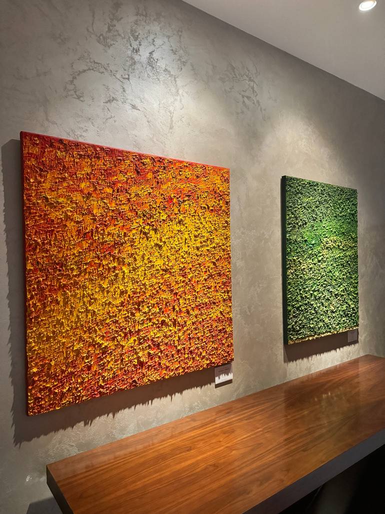 Original Abstract Expressionism Abstract Painting by Davids Baumanis