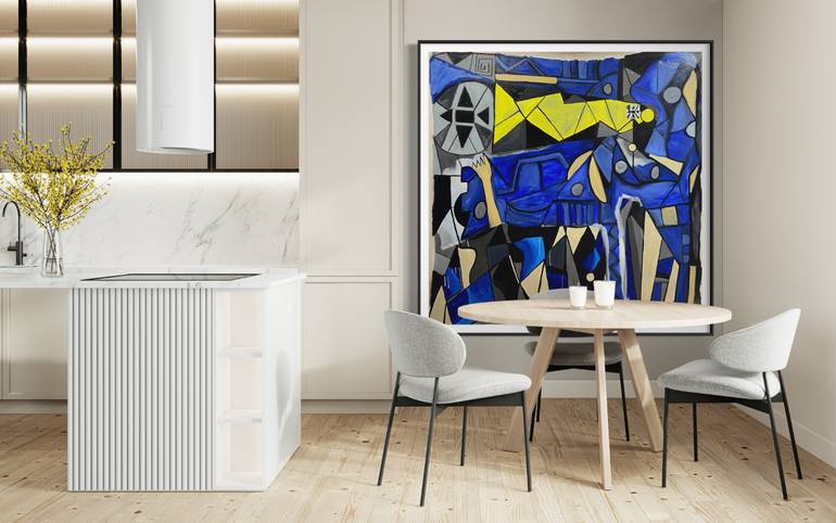 Original Abstract Expressionism Abstract Painting by Jacob Thickening
