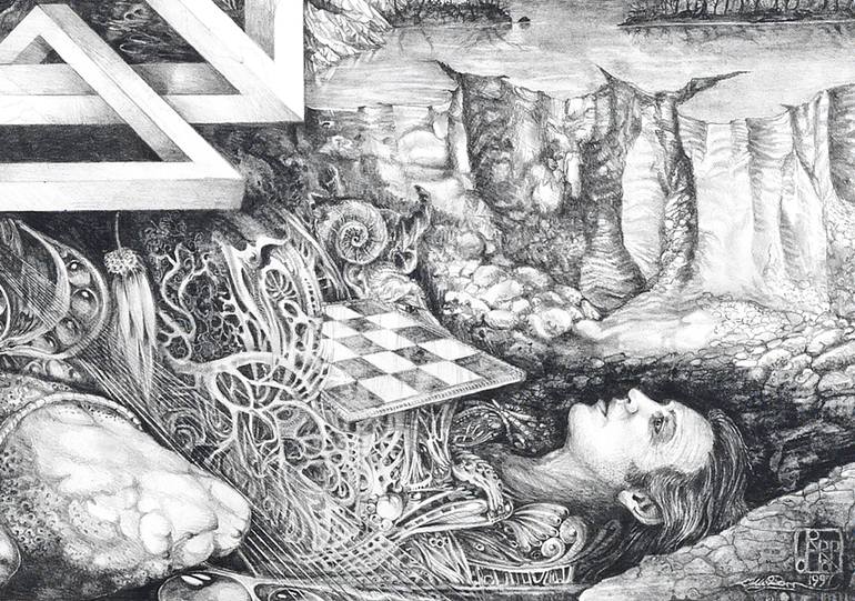 Original Surrealism Other Drawing by Otto Rapp