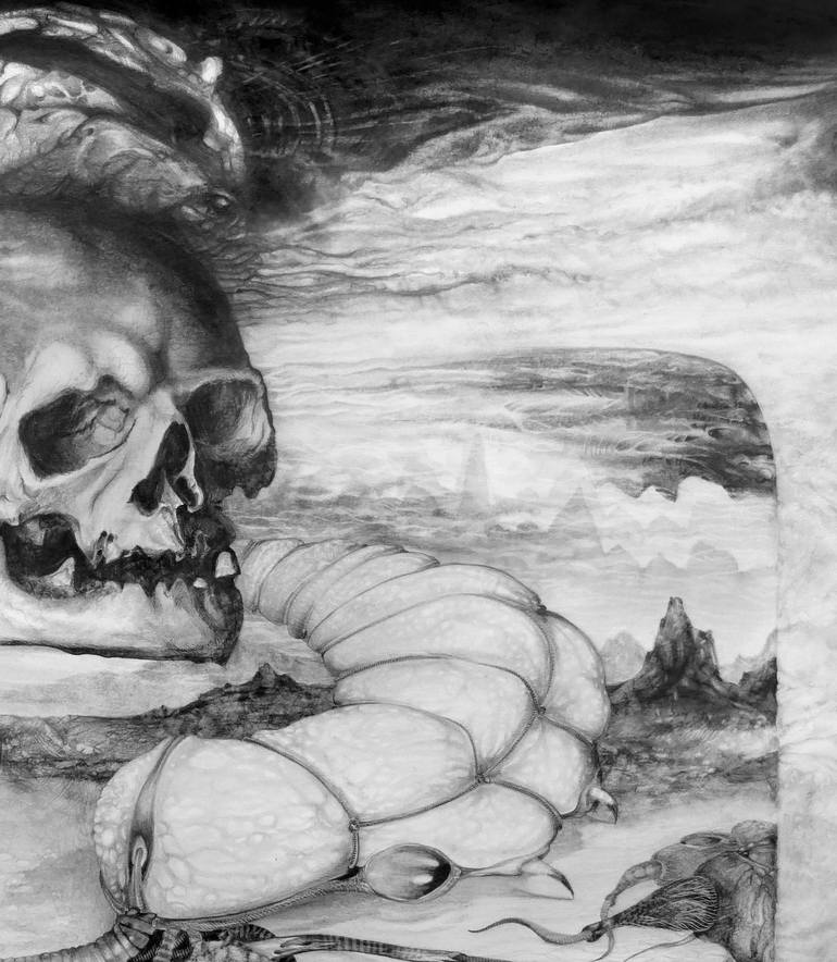 Original Modernism Fantasy Drawing by Otto Rapp