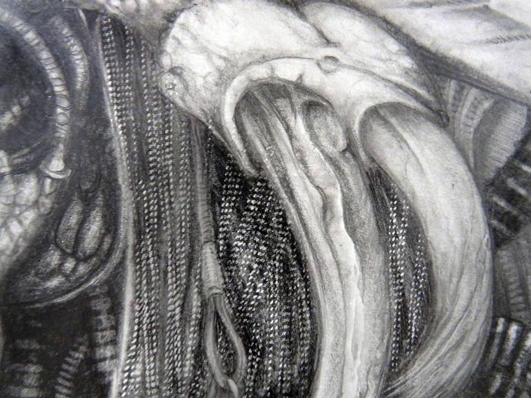 Original Surrealism Fantasy Drawing by Otto Rapp