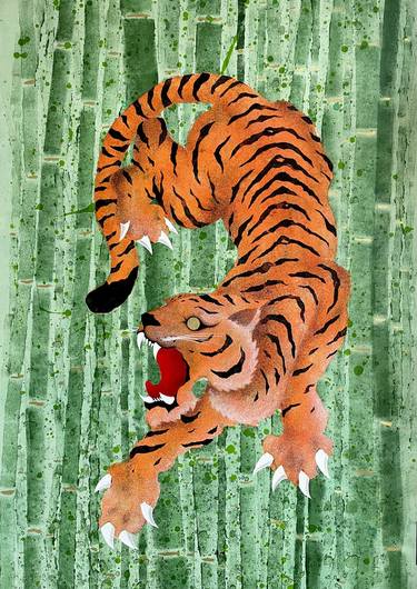 Original Conceptual Animal Painting by Dede Artworks