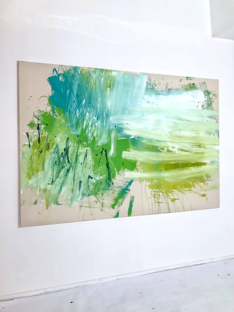 Original Abstract Expressionism Abstract Painting by Manuela Karin Knaut