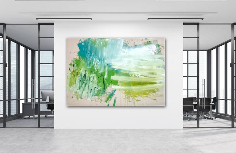 Original Abstract Expressionism Abstract Painting by Manuela Karin Knaut