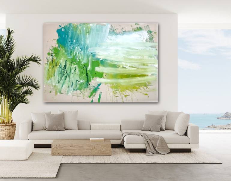 Original Abstract Expressionism Abstract Painting by Manuela Karin Knaut
