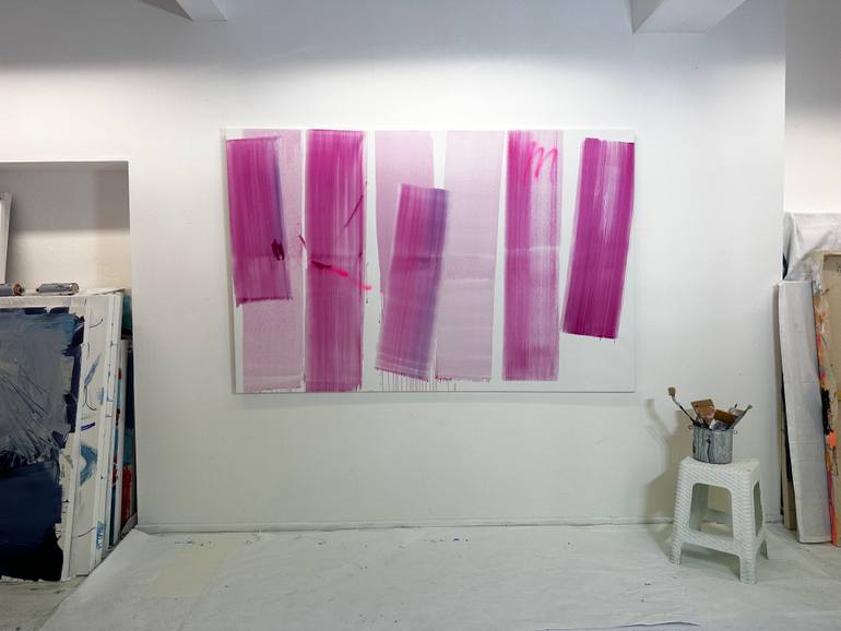 Original Abstract Expressionism Abstract Painting by Manuela Karin Knaut