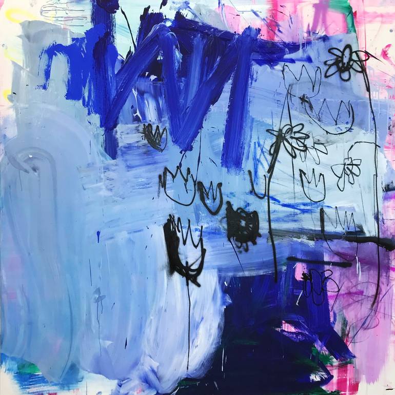 Original Abstract Expressionism Abstract Paintings by Manuela Karin Knaut
