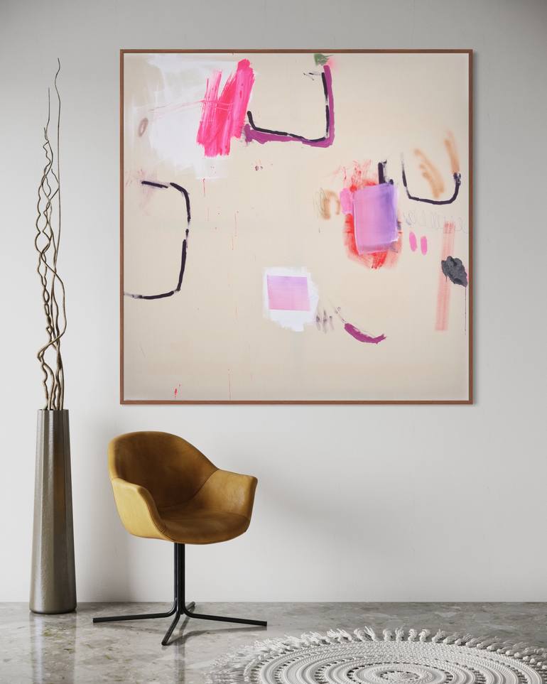 Original Abstract Expressionism Abstract Painting by Manuela Karin Knaut