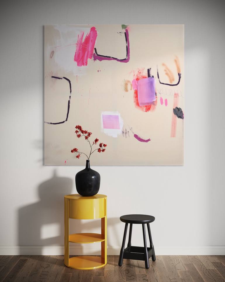 Original Abstract Expressionism Abstract Painting by Manuela Karin Knaut