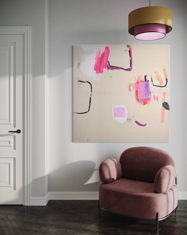 Original Abstract Expressionism Abstract Painting by Manuela Karin Knaut