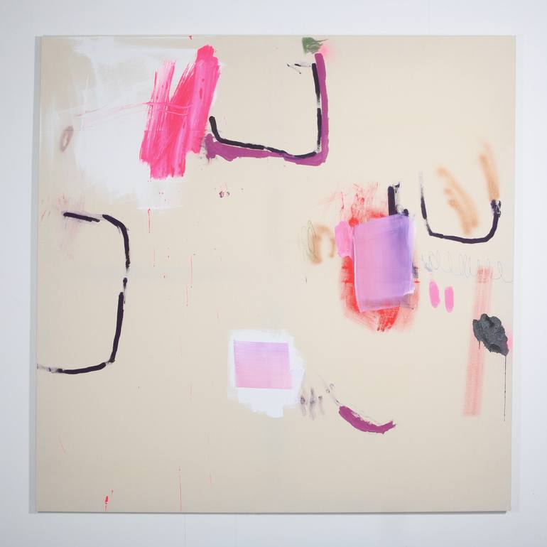 Original Abstract Expressionism Abstract Painting by Manuela Karin Knaut