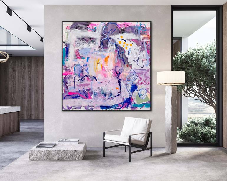 Original Abstract Expressionism Abstract Painting by Manuela Karin Knaut
