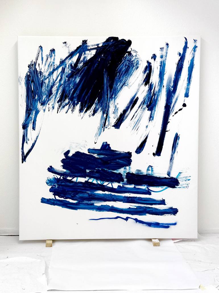 Original Abstract Expressionism Abstract Painting by Manuela Karin Knaut