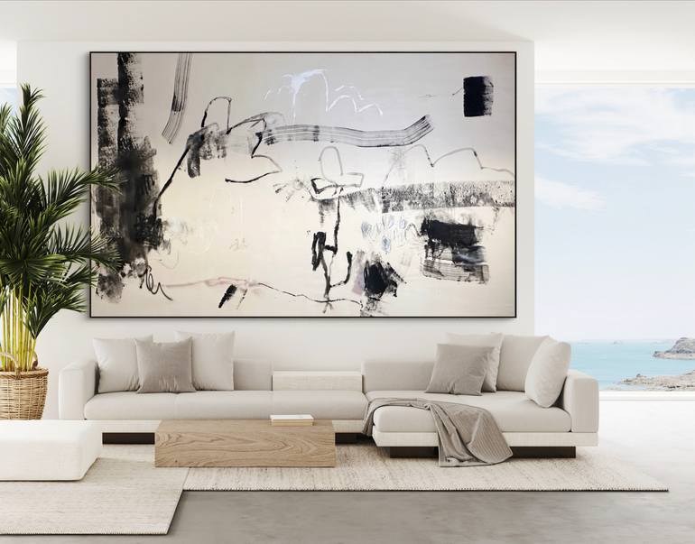 Original Abstract Expressionism Abstract Painting by Manuela Karin Knaut