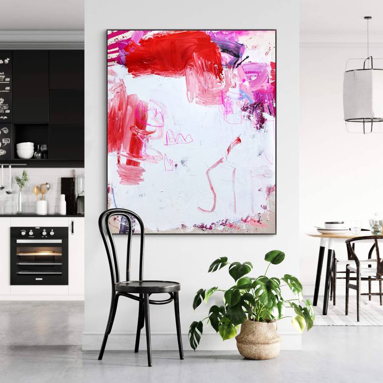 Original Abstract Expressionism Abstract Painting by Manuela Karin Knaut