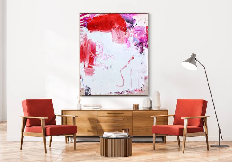 Original Abstract Expressionism Abstract Painting by Manuela Karin Knaut