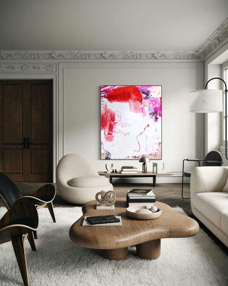 Original Abstract Expressionism Abstract Painting by Manuela Karin Knaut