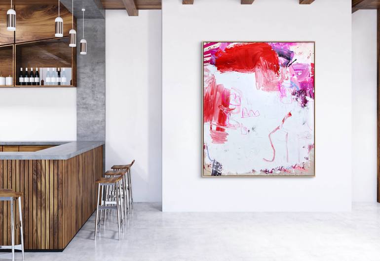Original Abstract Expressionism Abstract Painting by Manuela Karin Knaut