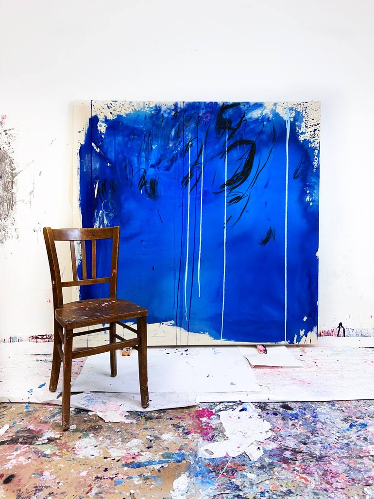 Original Abstract Expressionism Abstract Painting by Manuela Karin Knaut