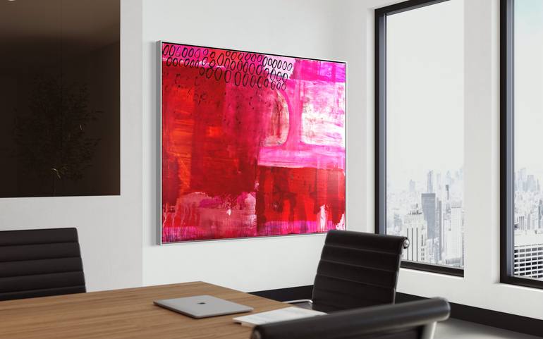 Original Abstract Expressionism Abstract Painting by Manuela Karin Knaut
