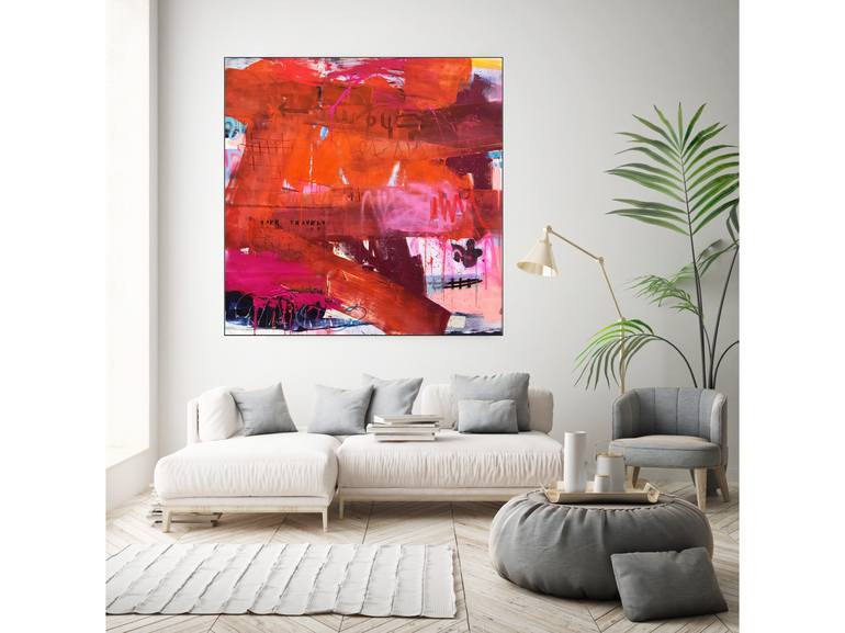 Original Abstract Expressionism Abstract Painting by Manuela Karin Knaut