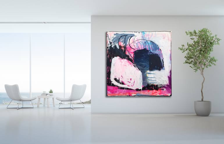 Original Abstract Expressionism Abstract Painting by Manuela Karin Knaut