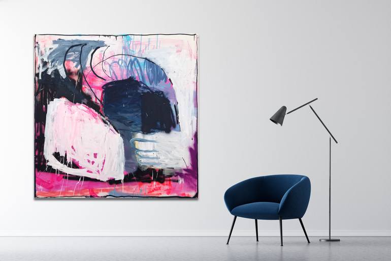 Original Abstract Expressionism Abstract Painting by Manuela Karin Knaut