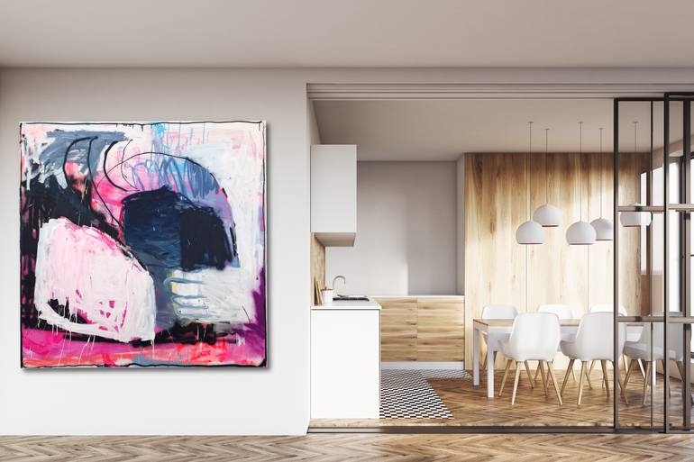 Original Abstract Expressionism Abstract Painting by Manuela Karin Knaut
