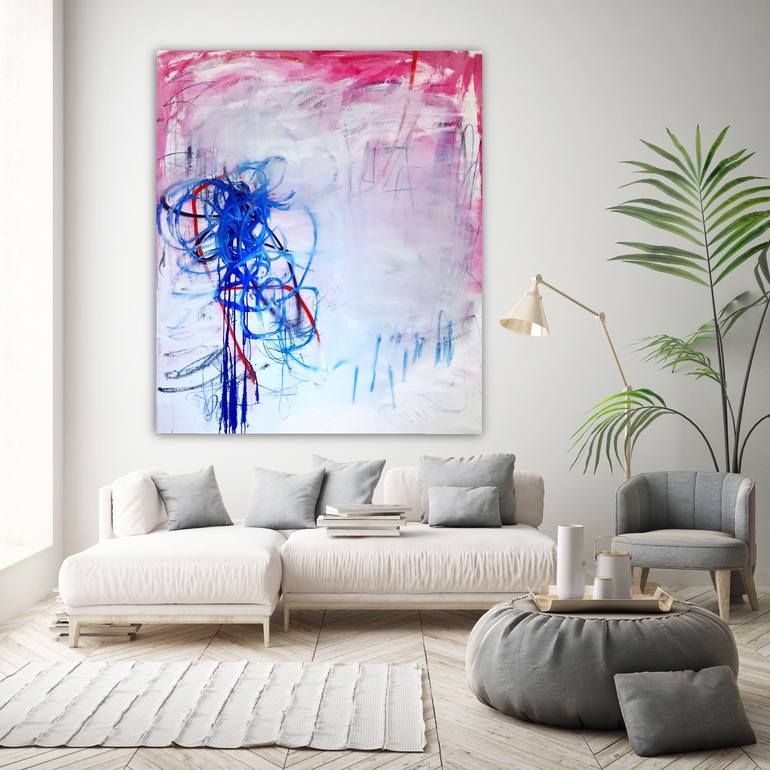 Original Abstract Expressionism Abstract Painting by Manuela Karin Knaut