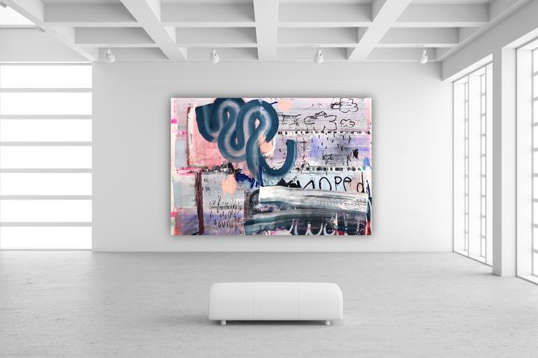 Original Abstract Expressionism Abstract Painting by Manuela Karin Knaut