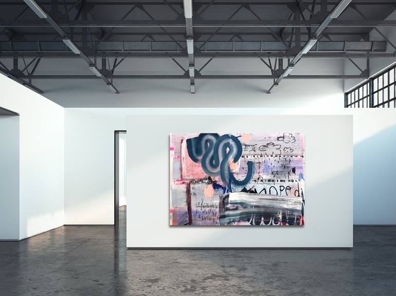 Original Abstract Expressionism Abstract Painting by Manuela Karin Knaut