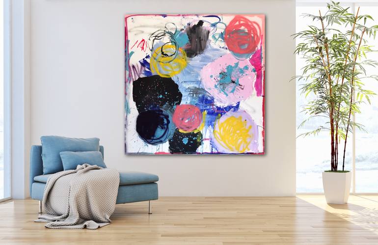 Original Abstract Expressionism Abstract Painting by Manuela Karin Knaut