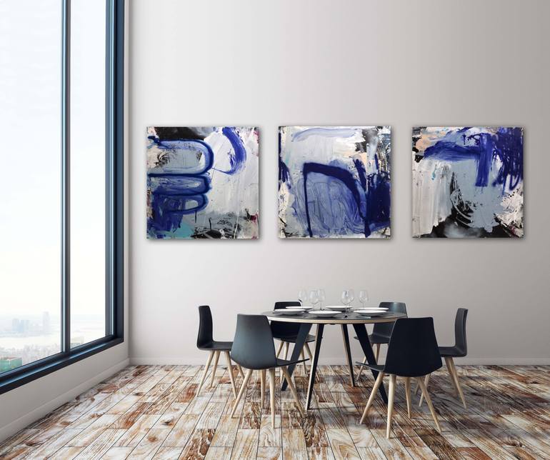 Original Abstract Expressionism Abstract Painting by Manuela Karin Knaut