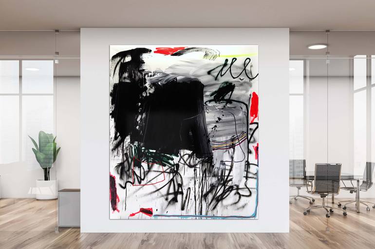 Original Abstract Expressionism Abstract Painting by Manuela Karin Knaut