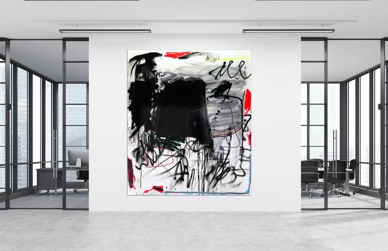 Original Abstract Expressionism Abstract Painting by Manuela Karin Knaut