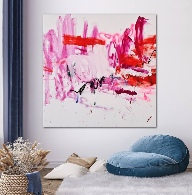 Original Abstract Expressionism Abstract Painting by Manuela Karin Knaut