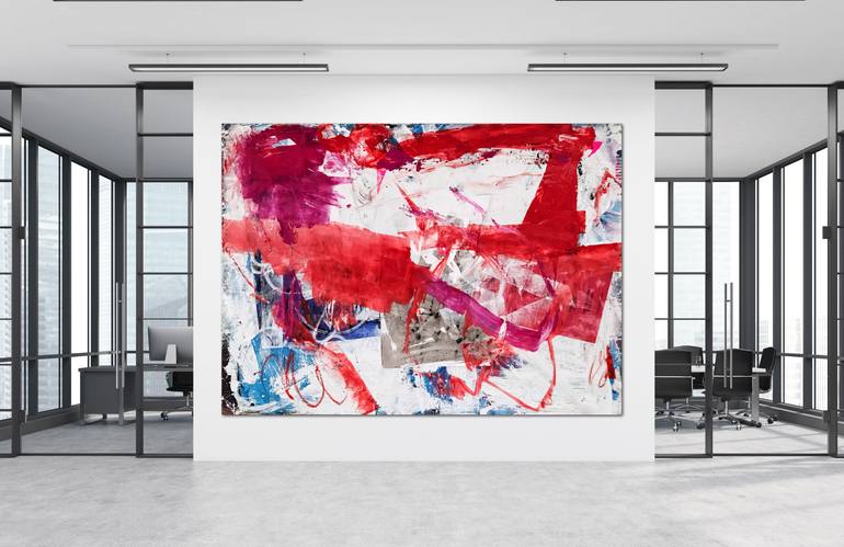 Original Abstract Expressionism Abstract Painting by Manuela Karin Knaut