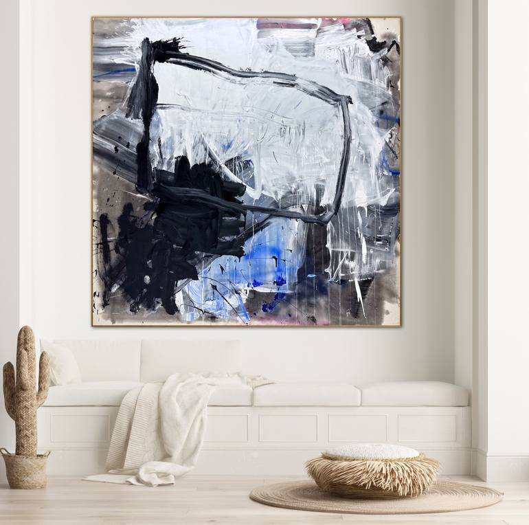 Original Abstract Expressionism Abstract Painting by Manuela Karin Knaut