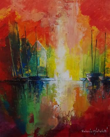 Print of Impressionism Yacht Paintings by valérie micheletti