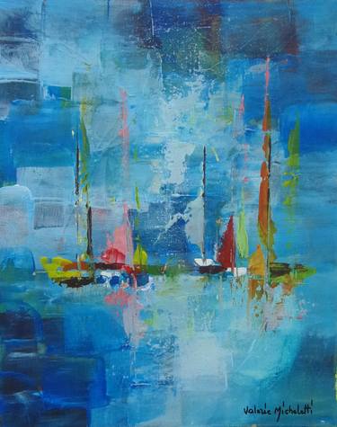 Original Sailboat Paintings by valérie micheletti