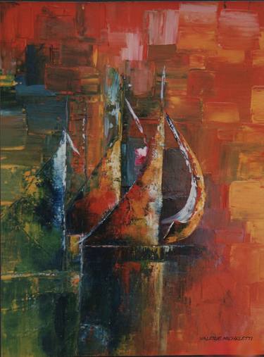 Print of Sailboat Paintings by valérie micheletti