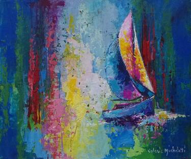 Original Sailboat Paintings by valérie micheletti