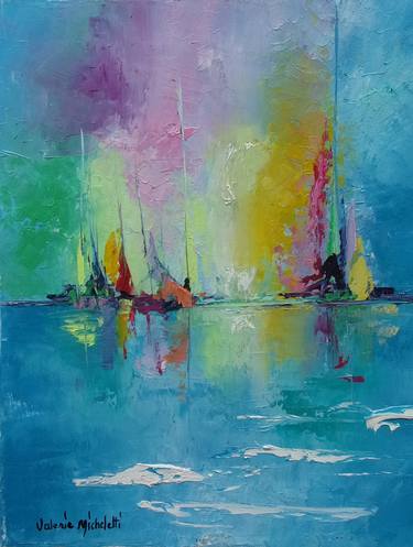 Print of Abstract Expressionism Boat Paintings by valérie micheletti