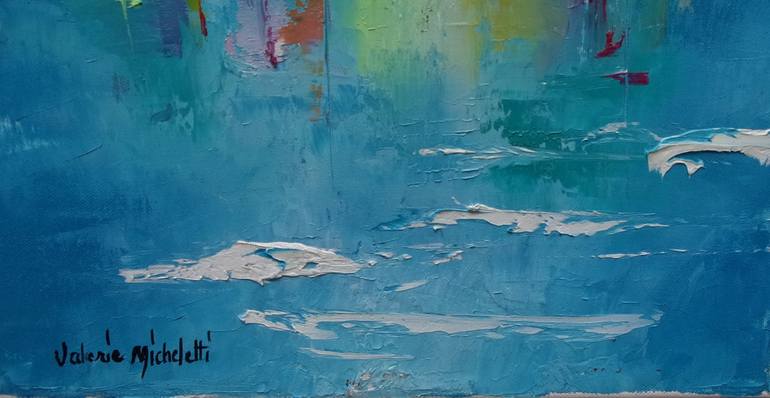 Original Abstract Expressionism Boat Painting by valérie micheletti