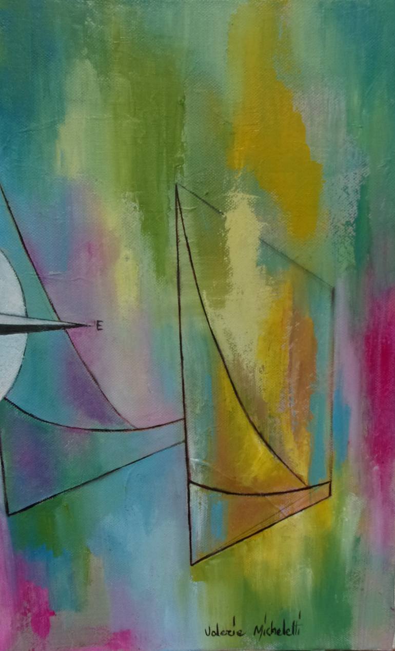 Original Abstract Expressionism Seascape Painting by Valérie Micheletti